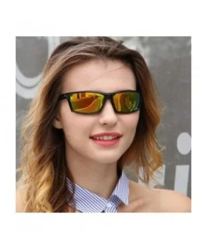 Men Women Polarized Goggles for Sunglasses Yellow Night Vision Sun Glasses Cool Square Frame for Male - CV199L3CK4Q $6.80 Goggle