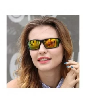 Men Women Polarized Goggles for Sunglasses Yellow Night Vision Sun Glasses Cool Square Frame for Male - CV199L3CK4Q $6.80 Goggle