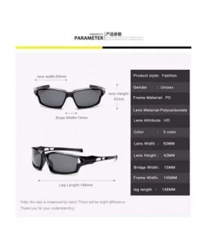 Men Women Polarized Goggles for Sunglasses Yellow Night Vision Sun Glasses Cool Square Frame for Male - CV199L3CK4Q $6.80 Goggle