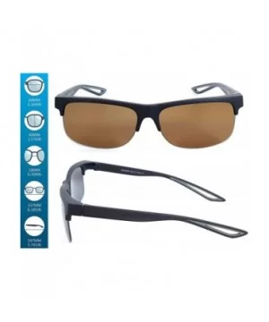 Fit Over Polarized Sunglasses Driving Clip on Sunglasses to Wear Over Prescription Glasses - Black-grey-brown - CB18SKZR0OA $...