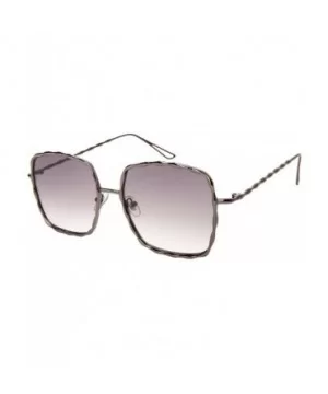 Braided Metal Square Flat Lens Sunglasses 3140-FLREV - Gunmetal - C7182K0HSL3 $9.30 Square