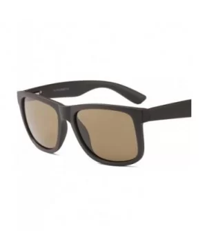 Square Sunglasses Men Polarized TR90 Accessories Driving Sun Glasses Men Summer (brown) - CN18HSSCI0G $8.85 Square