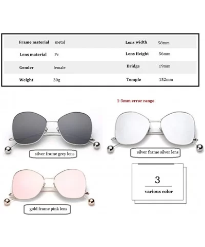 Round Sunglasses for Women Metal Aviator Glasses Nonpolarized UV Protection MLS8807 - Pink - C518TR0N0LE $7.55 Aviator