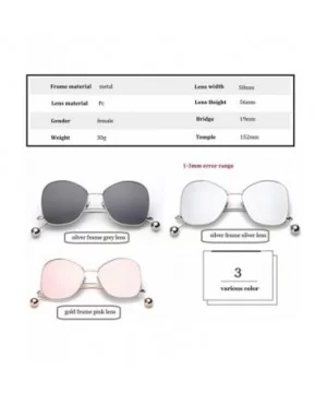 Round Sunglasses for Women Metal Aviator Glasses Nonpolarized UV Protection MLS8807 - Pink - C518TR0N0LE $7.55 Aviator