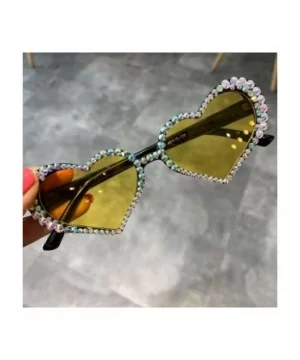 Vintage Heart Sunglasses Women Luxury Rhinestone Decoration Cat Eye Men Eyeglasses Oculos Clear Glasses - Leopard - C7197A2IQ...