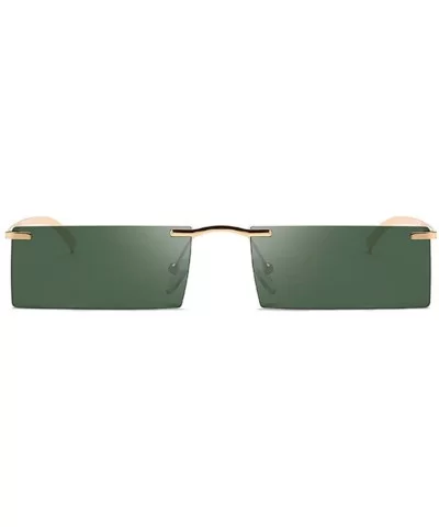 Retro Vintage Small Square Eyeglasses Plastic Lenses Sunglasses UV400 - Dark Green - CN18NKZEAOZ $8.76 Rectangular