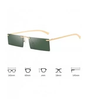 Retro Vintage Small Square Eyeglasses Plastic Lenses Sunglasses UV400 - Dark Green - CN18NKZEAOZ $8.76 Rectangular