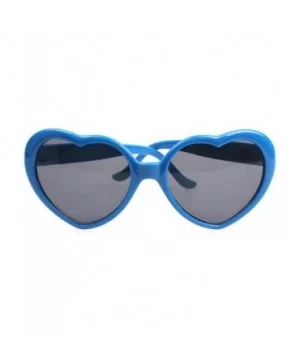 Women Fashion Oversized Heart Shaped Retro Sunglasses Cute Eyewear UV400 - Blue - C8199CI3ECX $7.18 Oversized