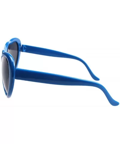 Women Fashion Oversized Heart Shaped Retro Sunglasses Cute Eyewear UV400 - Blue - C8199CI3ECX $7.18 Oversized