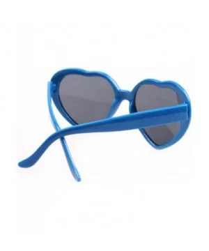 Women Fashion Oversized Heart Shaped Retro Sunglasses Cute Eyewear UV400 - Blue - C8199CI3ECX $7.18 Oversized