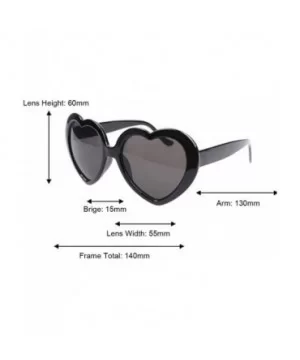 Women Fashion Oversized Heart Shaped Retro Sunglasses Cute Eyewear UV400 - Blue - C8199CI3ECX $7.18 Oversized