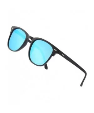 Polarized Sunglasses Lightweight Protection - Matte Blue /Mirrored /Gy1801 - C718Y52KGST $6.70 Oversized