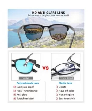 Polarized Sunglasses Lightweight Protection - Matte Blue /Mirrored /Gy1801 - C718Y52KGST $6.70 Oversized