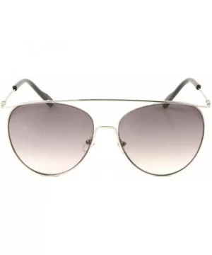 Semi Rimless Flat Thin Frame Elongated Ear Piece Sunglasses - Smoke - CC197XORII0 $8.85 Aviator