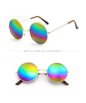 Circle Sunglasses Polarized Retro Vintage Style Round Metal Sunglasses Unbreakable Frame Fishing Sun Glasses - F - C818YSKE2M...