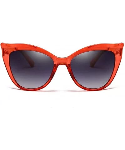 Women Sunglasses Retro Black Grey Drive Holiday Oval Non-Polarized UV400 - Red - CD18R844EQG $6.29 Oval