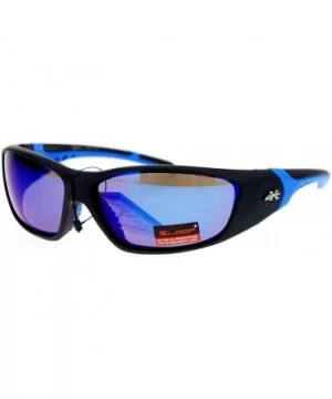 Xlopp Sports Fashion Sunglasses Unisex Oval Wrap Matte Frame Rubber - Blue - C7127364IKX $4.99 Oval