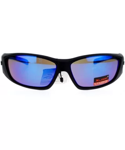 Xlopp Sports Fashion Sunglasses Unisex Oval Wrap Matte Frame Rubber - Blue - C7127364IKX $4.99 Oval