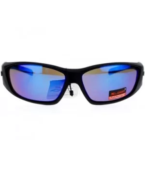 Xlopp Sports Fashion Sunglasses Unisex Oval Wrap Matte Frame Rubber - Blue - C7127364IKX $4.99 Oval