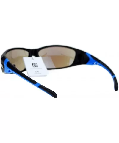 Xlopp Sports Fashion Sunglasses Unisex Oval Wrap Matte Frame Rubber - Blue - C7127364IKX $4.99 Oval