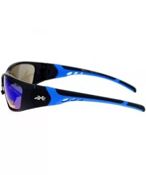 Xlopp Sports Fashion Sunglasses Unisex Oval Wrap Matte Frame Rubber - Blue - C7127364IKX $4.99 Oval