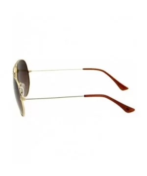 Metal Frame UV Protection Polarized Mirror Aviator Sunglasses LSP025 - Gold Frame Brown Lenses - CZ12LIESN6V $13.93 Oversized