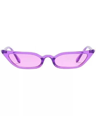 Fashion Sunglasses for Women Vintage Cat Eye Shades Sun Glasses UV 400 Lens Protection Goggles (Purple) - Purple - CP190E5TLH...