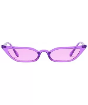 Fashion Sunglasses for Women Vintage Cat Eye Shades Sun Glasses UV 400 Lens Protection Goggles (Purple) - Purple - CP190E5TLH...