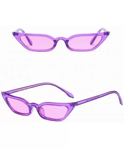 Fashion Sunglasses for Women Vintage Cat Eye Shades Sun Glasses UV 400 Lens Protection Goggles (Purple) - Purple - CP190E5TLH...