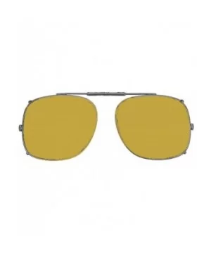 Visionaries Polarized Clip on Sunglasses - Square - Gun Frame - 53 x 45 Eye - C812N2CS9KC $31.56 Square