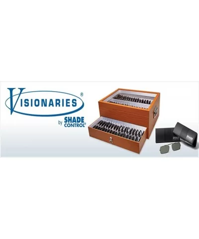 Visionaries Polarized Clip on Sunglasses - Square - Gun Frame - 53 x 45 Eye - C812N2CS9KC $31.56 Square