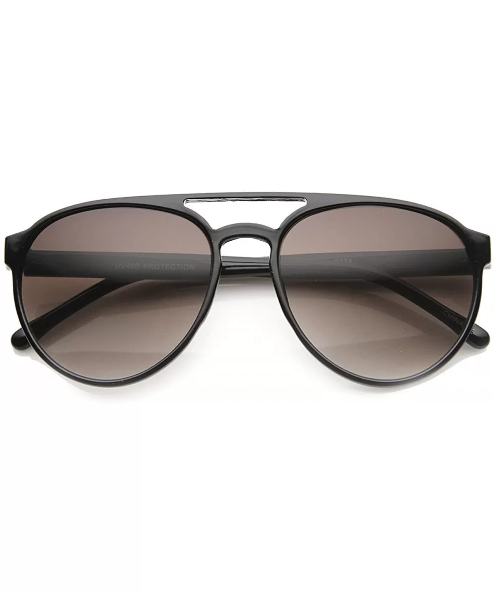 Thin Crafted Retro Plastic Aviator Sunglasses - Shiny-black Lavender - CU11XUNSAY3 $9.14 Aviator