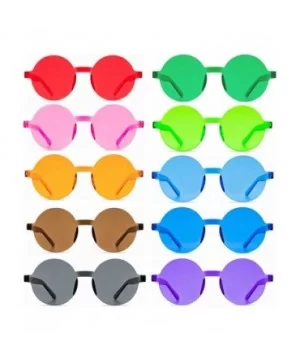 One Piece Rimless Sunglasses Transparent Candy Color Tinted Eyewear - 112 10 Color - C518UMXRLI6 $15.14 Oval