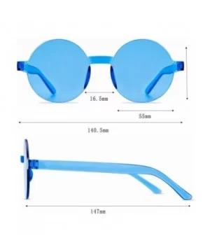 One Piece Rimless Sunglasses Transparent Candy Color Tinted Eyewear - 112 10 Color - C518UMXRLI6 $15.14 Oval