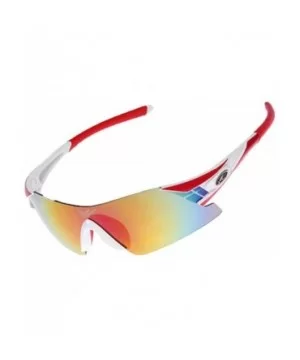 Polarized Sunglasses Interchangeable Cycling Baseball - White - CJ184KCDUNM $35.72 Sport