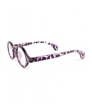 Classic Vintage Retro Hippie Mens Womens Lens Eye Glasses Round Frame - Purple Tortoise - C1189AR0C7I $10.22 Round