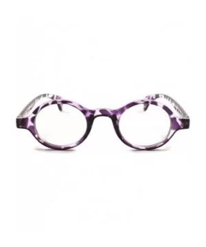 Classic Vintage Retro Hippie Mens Womens Lens Eye Glasses Round Frame - Purple Tortoise - C1189AR0C7I $10.22 Round