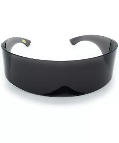 Futuristic Shield Sunglasses Monoblock Cyclops 100% UV400 - CF198OYKNRQ $6.84 Goggle