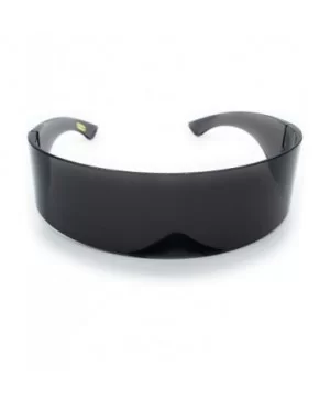 Futuristic Shield Sunglasses Monoblock Cyclops 100% UV400 - CF198OYKNRQ $6.84 Goggle