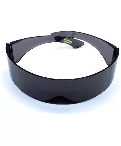 Futuristic Shield Sunglasses Monoblock Cyclops 100% UV400 - CF198OYKNRQ $6.84 Goggle