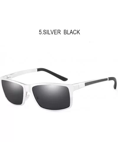 Polarized Photochromic Sunglasses Mens Lens Driving Glasses Driver Safty Goggles - 5silver Black - CB194O5GT54 $19.68 Oversized