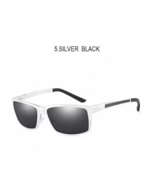 Polarized Photochromic Sunglasses Mens Lens Driving Glasses Driver Safty Goggles - 5silver Black - CB194O5GT54 $19.68 Oversized