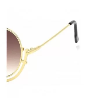 Women's Siamese Frame Sunglasses- Color Film Ocean Metal Sheet Fashion UV Protection Sunglasses - A - CU18SGTMLMR $30.42 Aviator