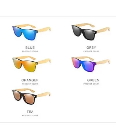 Wood Sunglasses Men Women Square Bamboo Women for Women Men Mirror Sun Glasses Oversize Retro-KP8849-C1 - CR198AAMWUS $32.47 ...