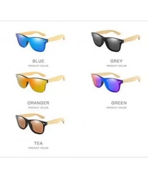 Wood Sunglasses Men Women Square Bamboo Women for Women Men Mirror Sun Glasses Oversize Retro-KP8849-C1 - CR198AAMWUS $32.47 ...