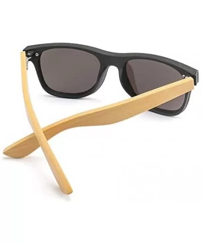 Wood Sunglasses Men Women Square Bamboo Women for Women Men Mirror Sun Glasses Oversize Retro-KP8849-C1 - CR198AAMWUS $32.47 ...