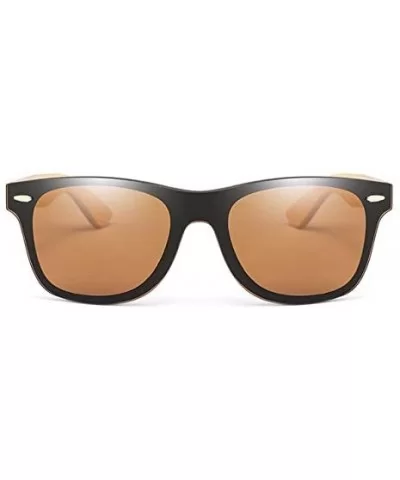 Wood Sunglasses Men Women Square Bamboo Women for Women Men Mirror Sun Glasses Oversize Retro-KP8849-C1 - CR198AAMWUS $32.47 ...