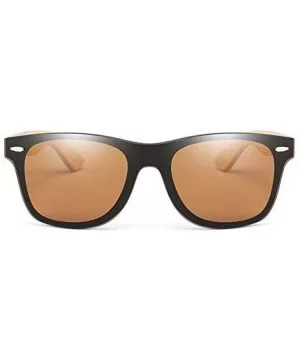 Wood Sunglasses Men Women Square Bamboo Women for Women Men Mirror Sun Glasses Oversize Retro-KP8849-C1 - CR198AAMWUS $32.47 ...