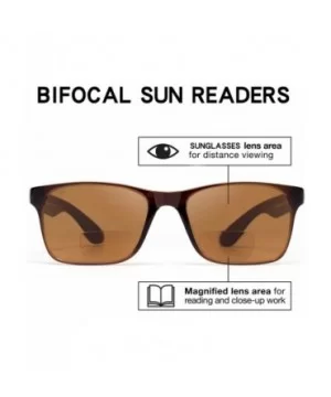 Classic Bifocal Outdoor UV400 Protection Reading Sunglasses Uni-lens Sun Readers for Men and Women - Brown - CW18YDITN4Y $16....