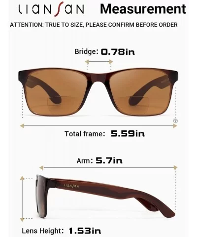 Classic Bifocal Outdoor UV400 Protection Reading Sunglasses Uni-lens Sun Readers for Men and Women - Brown - CW18YDITN4Y $16....